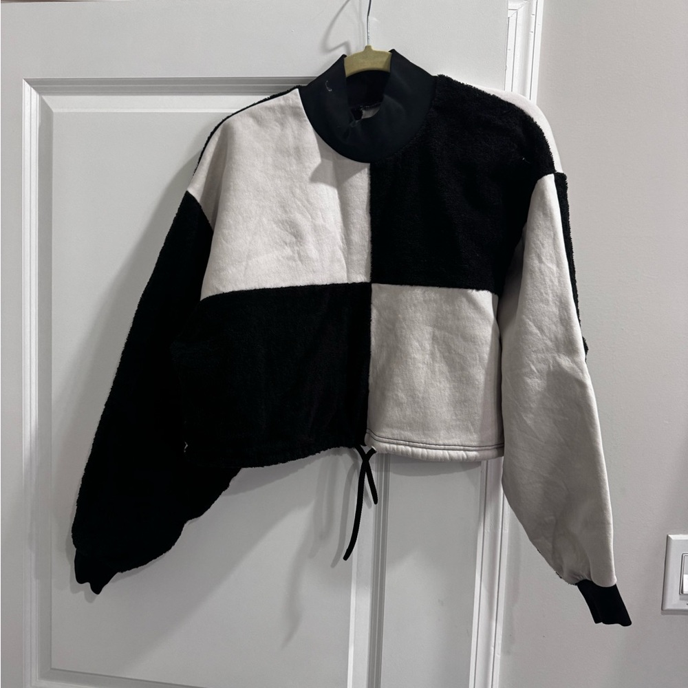 Colorblock Black and White Women's Jacket